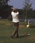 Vader speelt golf waarschijnlijk zomervakantie 1971